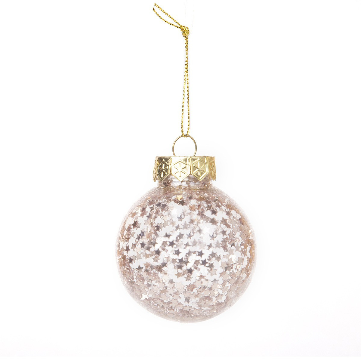 Bola de Glitter Champagne de 6 cm