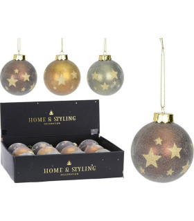 Bola Estrellas Doradas 8 cm Surtido