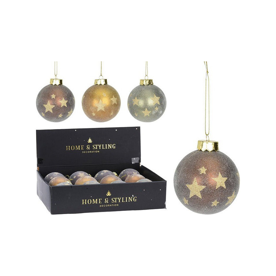 Bola Estrellas Doradas 8 cm Surtido