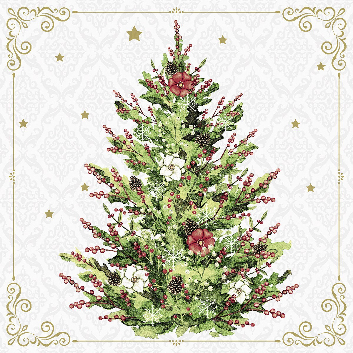 Servilleta 40X40 Christmas Tree