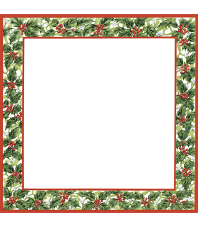 Mantel 80 x 80 cm Mistletoe And Ilex Xmas