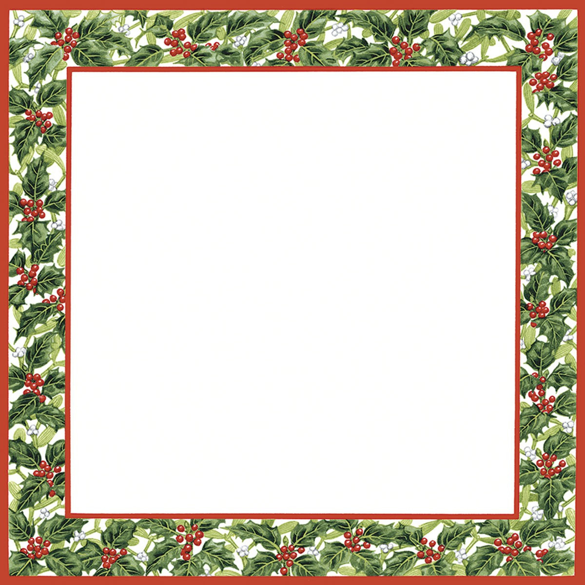 Mantel 80 x 80 cm Mistletoe And Ilex Xmas