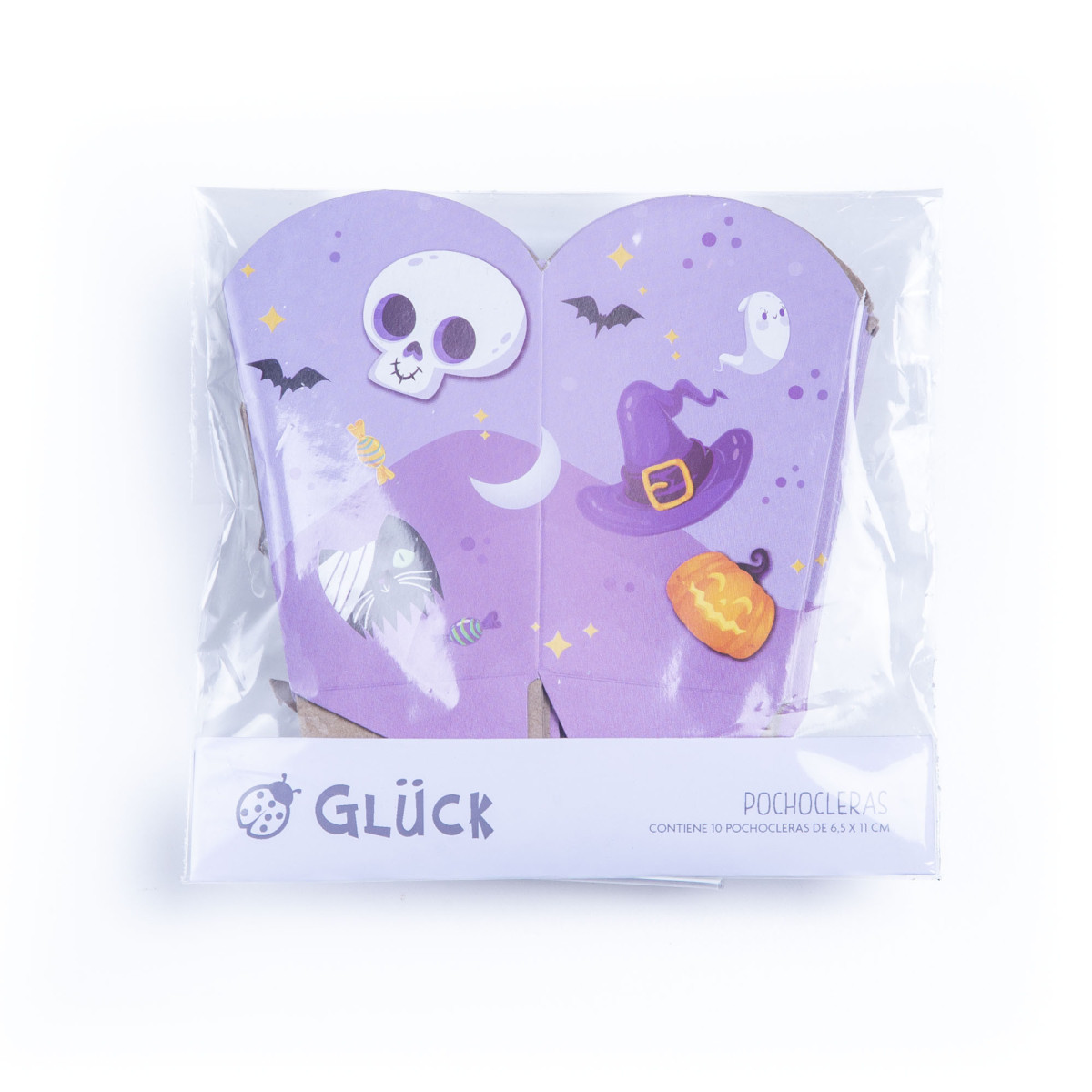 Cajas de Pop Corn Violeta de Halloween x 10