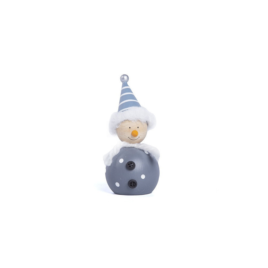 Santa o Snowman en Madera Azul Alparamis