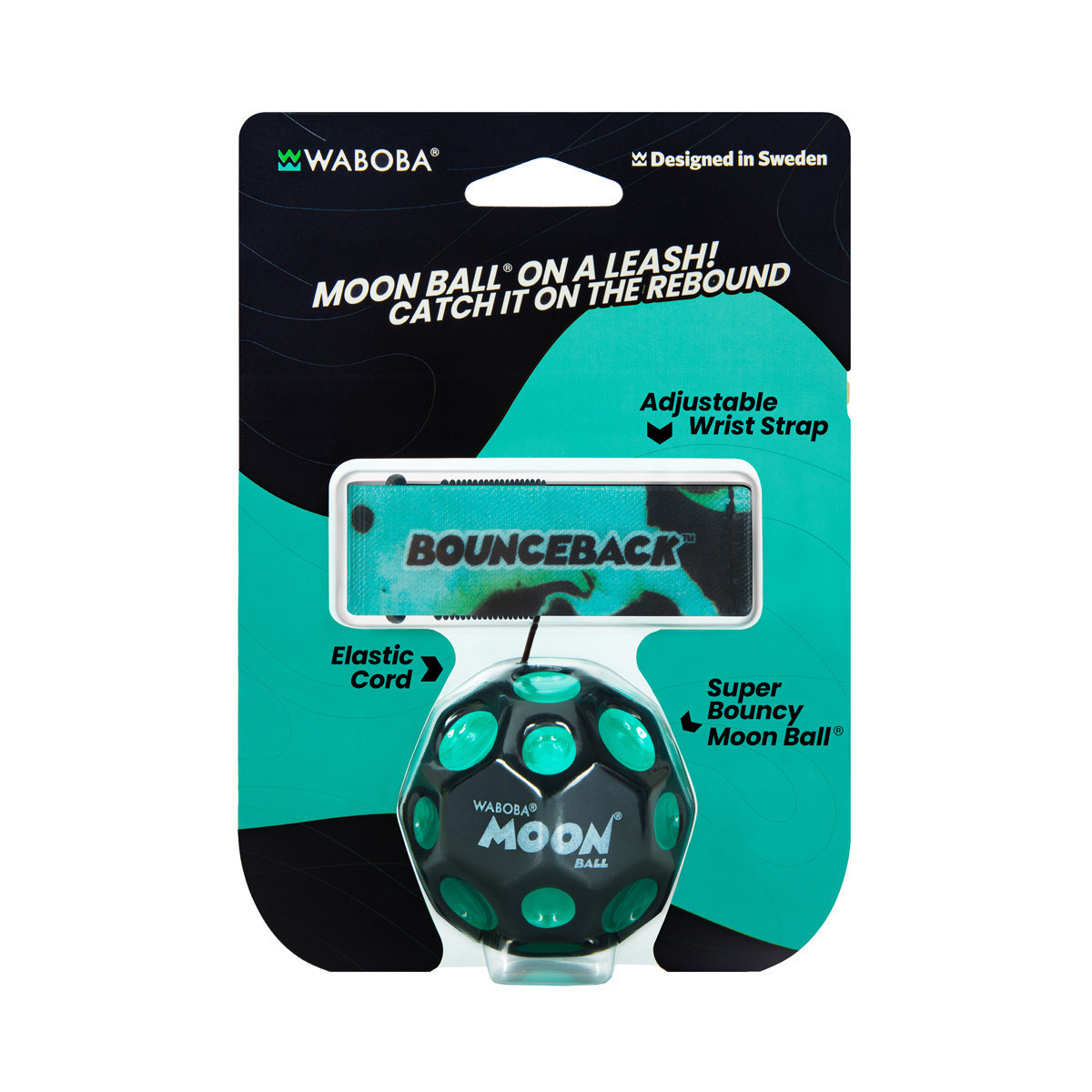 Pelota Moon con Elástico Bounceback Waboba
