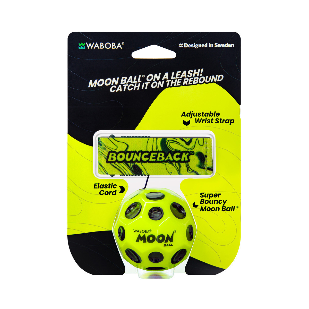 Pelota Moon con Elástico Bounceback Waboba