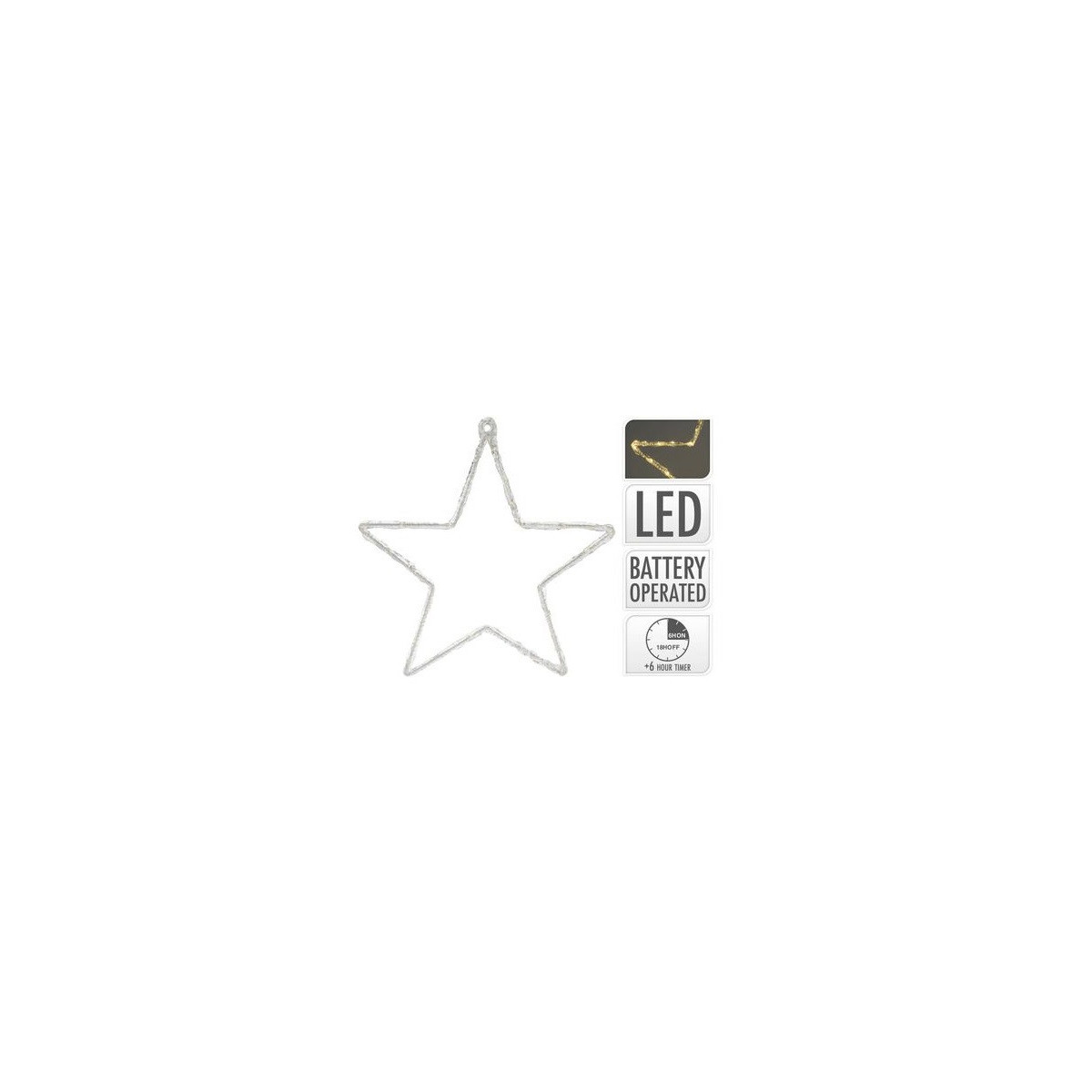 Estrella de Acrílico y Metal con Luz LED 40 cm Alparamis