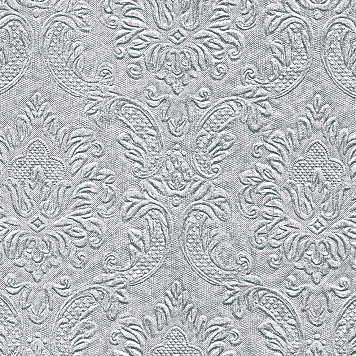 Servilletas 25 x 25 cm Ornament Silver Xmas