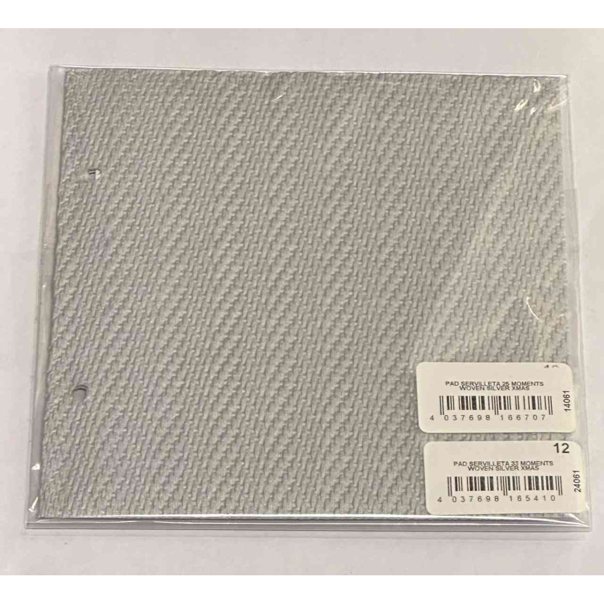 Servilletas 33 x 33 cm Moments Woven Silver