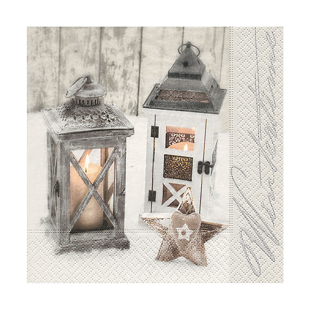 Servilleta 33X33 Wooden Lanterns Xmas
