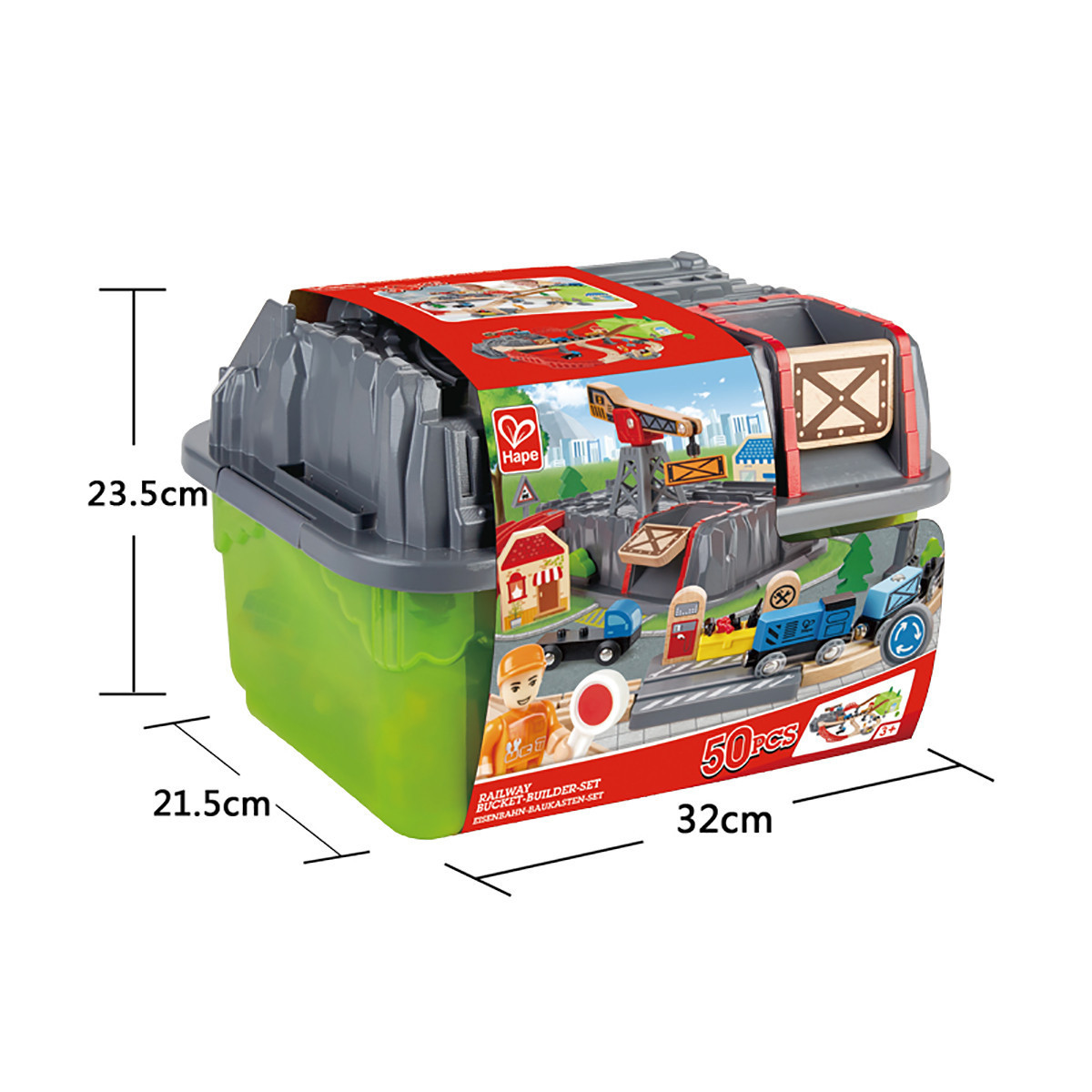 Set de Tren de Ciudad de Juguete en Caja Hape