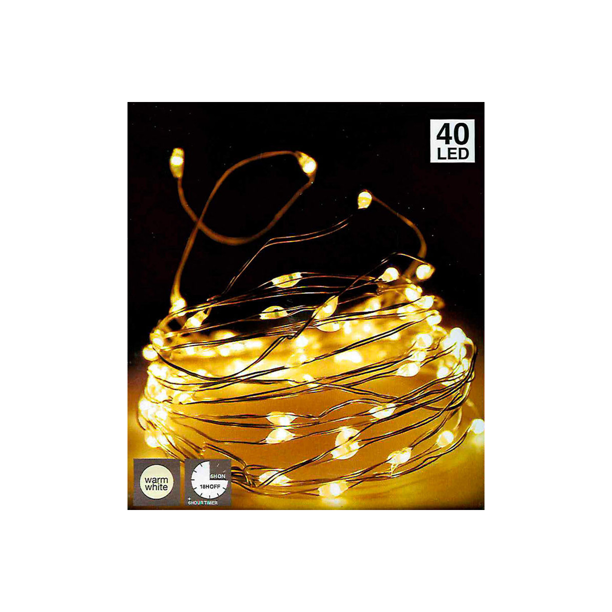 40 luces microLED a pila blanca