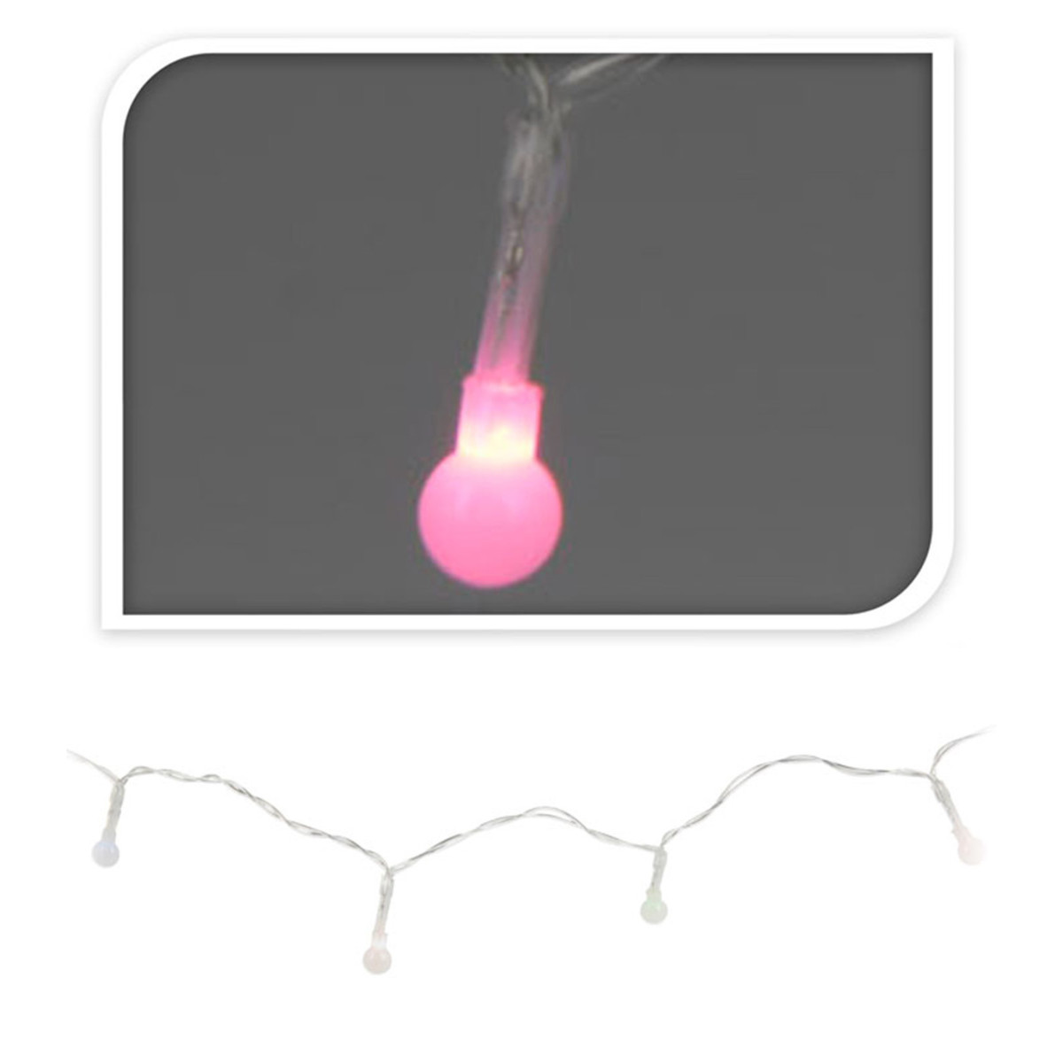 Bola LED multicolor 1 cm x 20