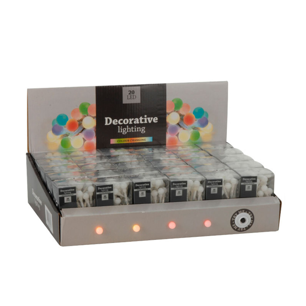Bola LED multicolor 1 cm x 20