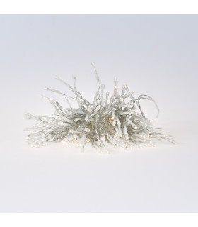 192 luces LED a Pila Blanca con Cable Transparente