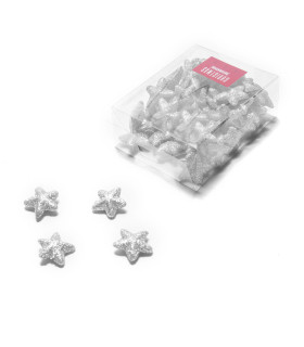 Estrellas plateadas glitter