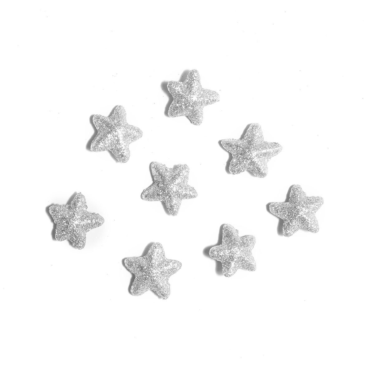 Estrellas plateadas glitter