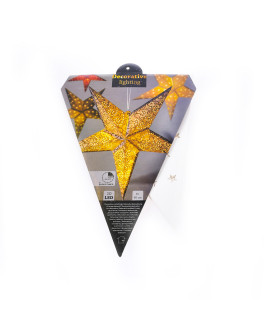 Estrella de Papel blanca con LED 60 cm