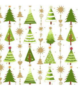Servilletas 25 x 25 cm Fine Little Trees Xmas