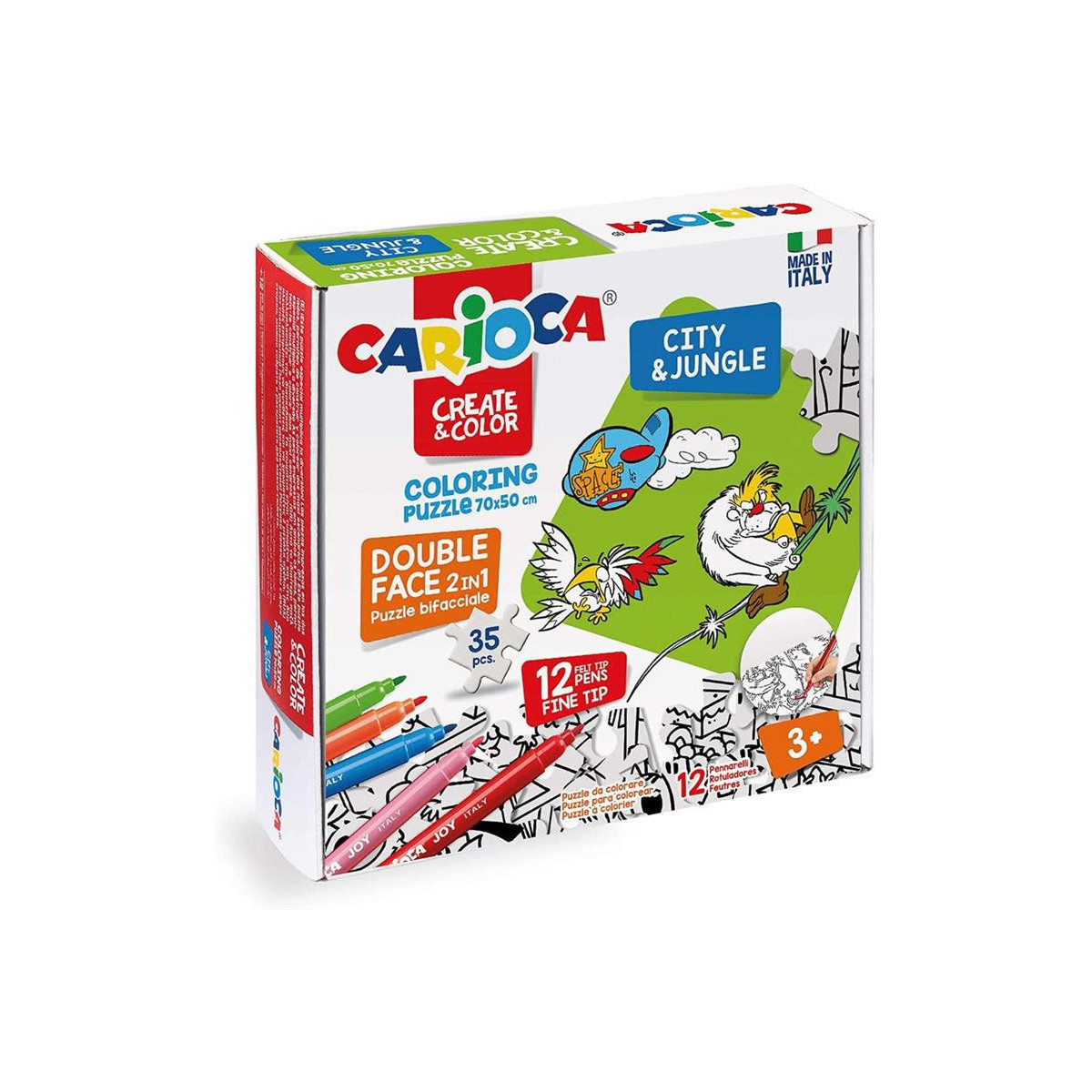 Rompecabezas 35Pc Ciudad X12 Marcadores