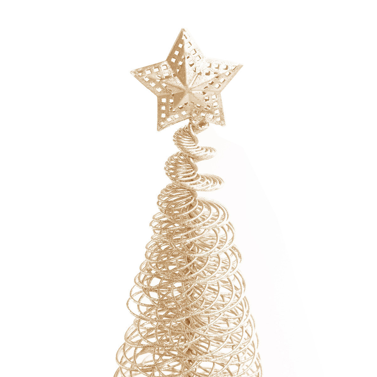 Adorno de Pino Metálico Dorado 9 x 9 x 26 cm
