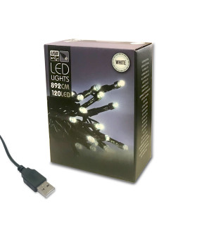 120 Luces LED con puerto USB Blanca Alparamis