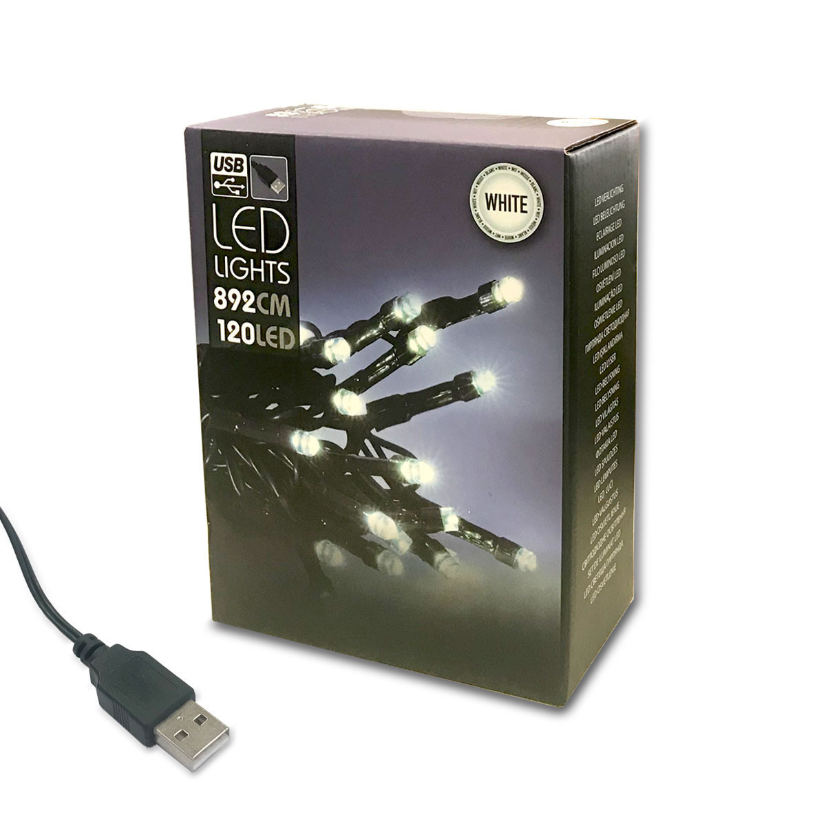 120 Luces LED con puerto USB Blanca Alparamis