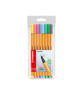 8 Microfibras Point 88 Pastel Stabilo
