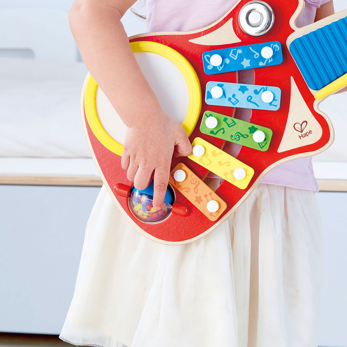Guitarra 6 en 1 Hape Instrumento Musical de Juguete