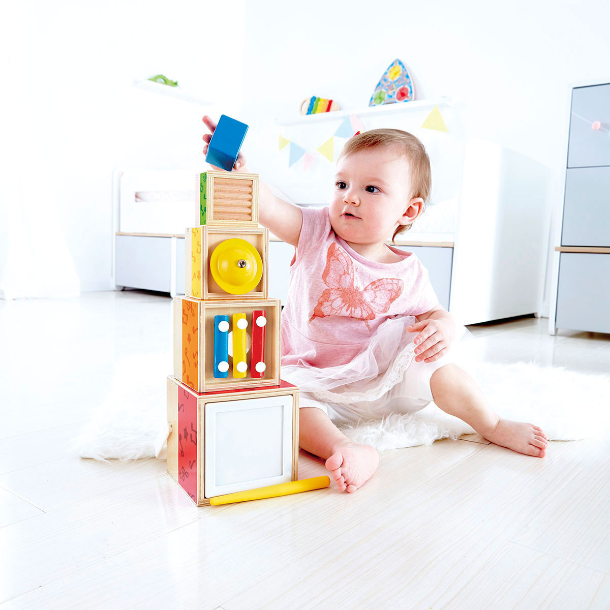 Set de Música Apilable Hape Instrumentos de Juguete