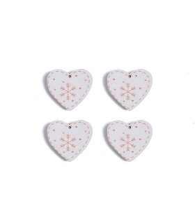 4 Broches Corazon Enchapado Alparamis