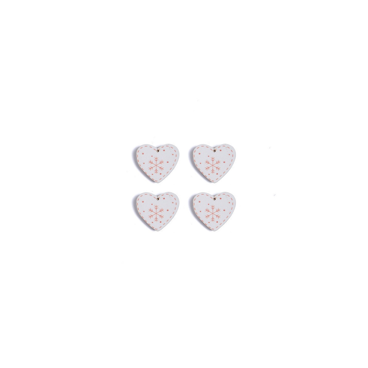4 Broches Corazon Enchapado Alparamis