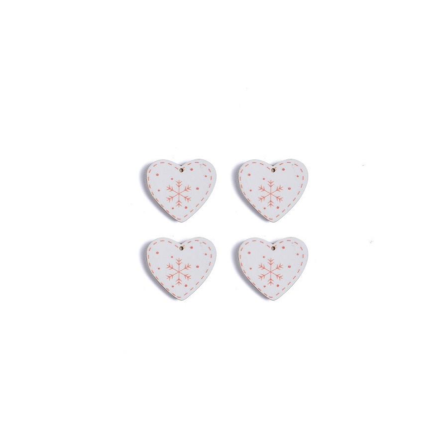 4 Broches Corazon Enchapado Alparamis