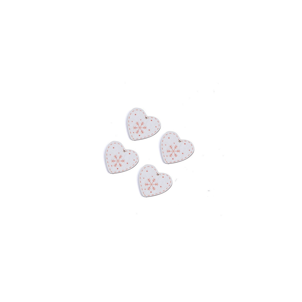 4 Broches Corazon Enchapado Alparamis