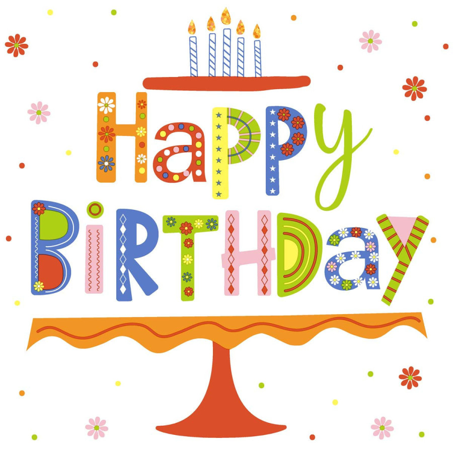 Servilletas 33 x 33 cm Happy B Day Colour