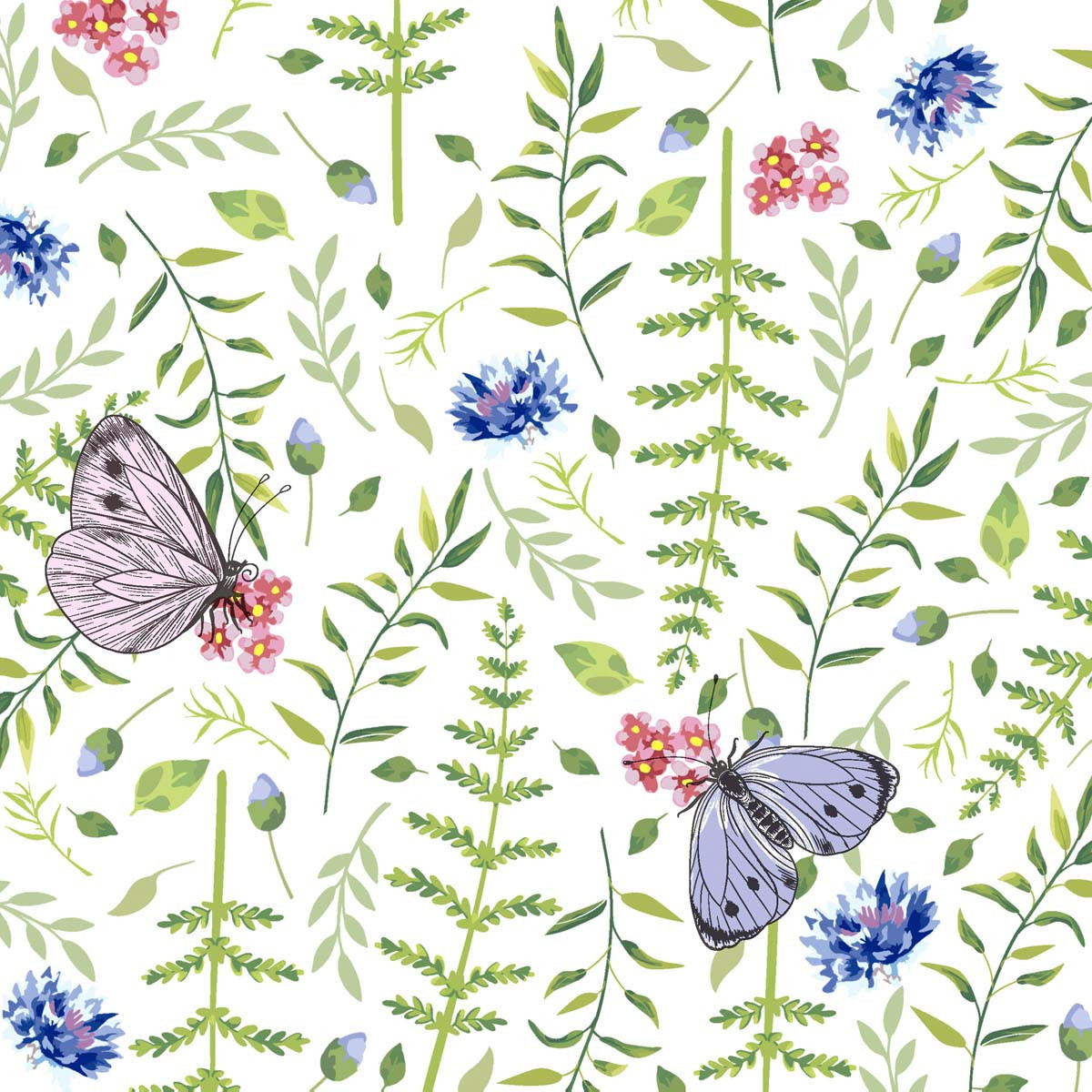 Servilletas 33 x 33 cm Butterflies in Nature