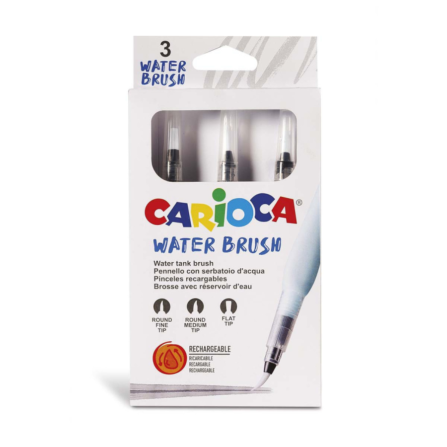 Pinceles Recargables Carioca Brush x 3