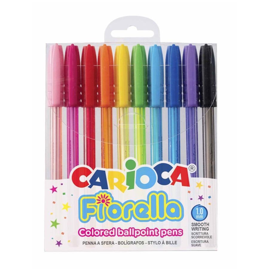 Bolígrafos de Colores Carioca Fiorella x 10