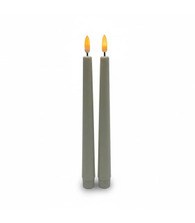 2 Velas Tapper LED Blancas 22 cm Función Touch Top Alparamis