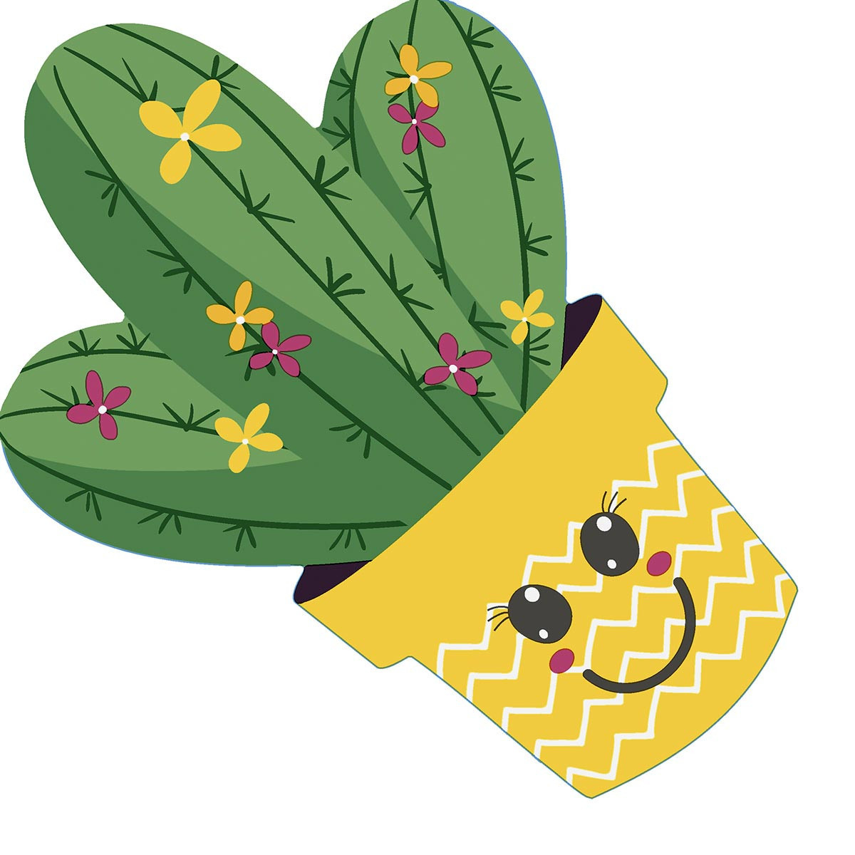 Servilletas 33 x 33 cm Troqueladas Silhouette Cactus