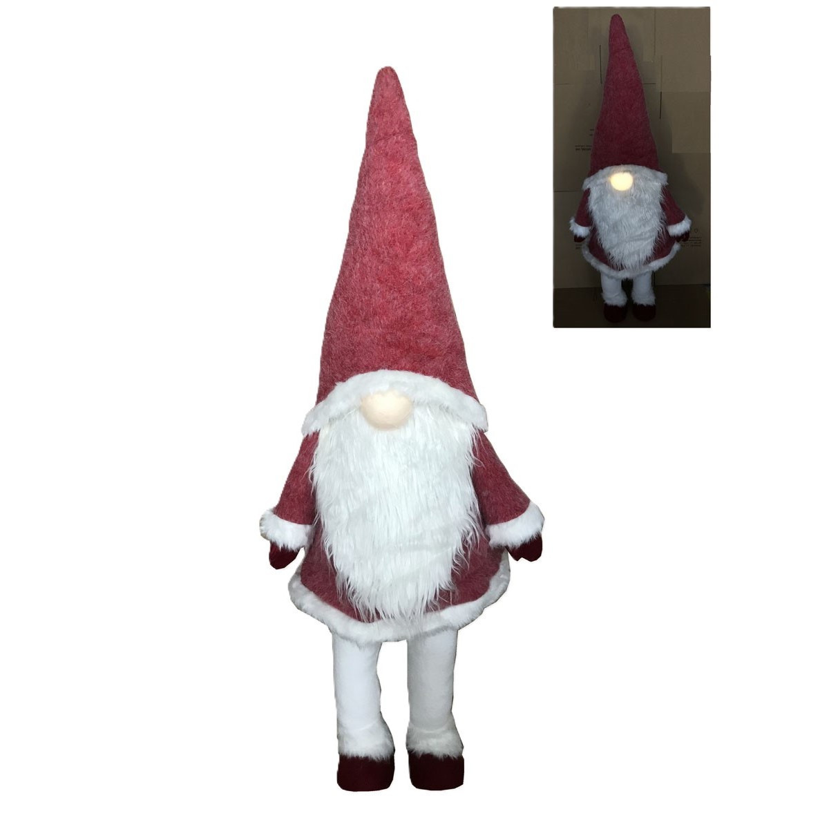 Adorno de Duende Rojo con Luz LED 156 cm Alparamis