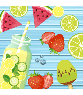 Servilletas 33x33 Summer Fruits
