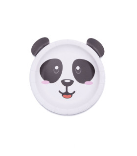 Plato de Cartón Animalitos Panda x 6