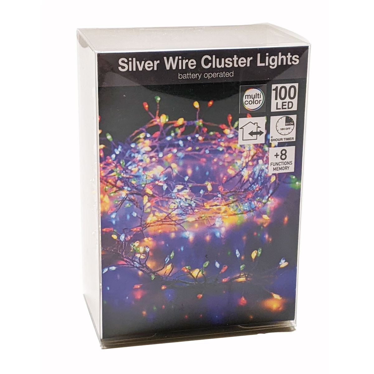 100 Luces LED Multicolor en Racimos con Cable Metálico Alparamis