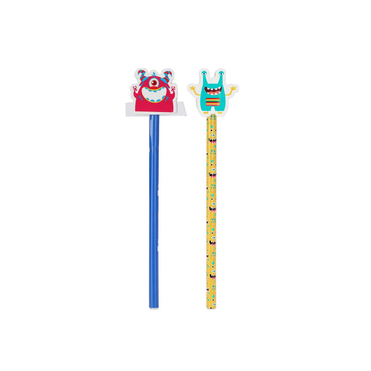 Set de 2 Lápices con Goma de Borrar Monsters Alparamis