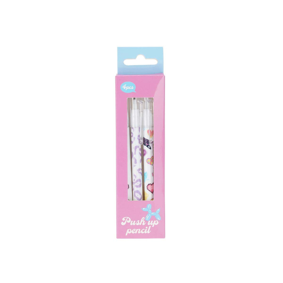 Set de 4 Lápices Push Up Butterfly Alparamis