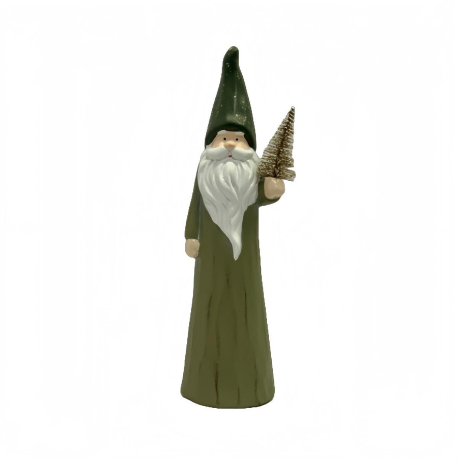 Adorno de Navidad Santa de Cerámica con Árbol 33 cm Alparamis