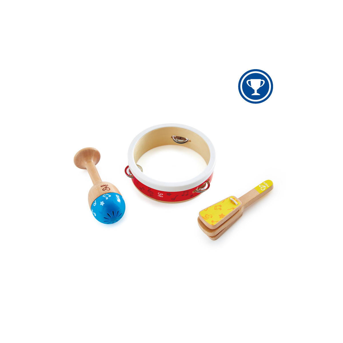 Set de Percusión de 3 Piezas de Juguete Hape