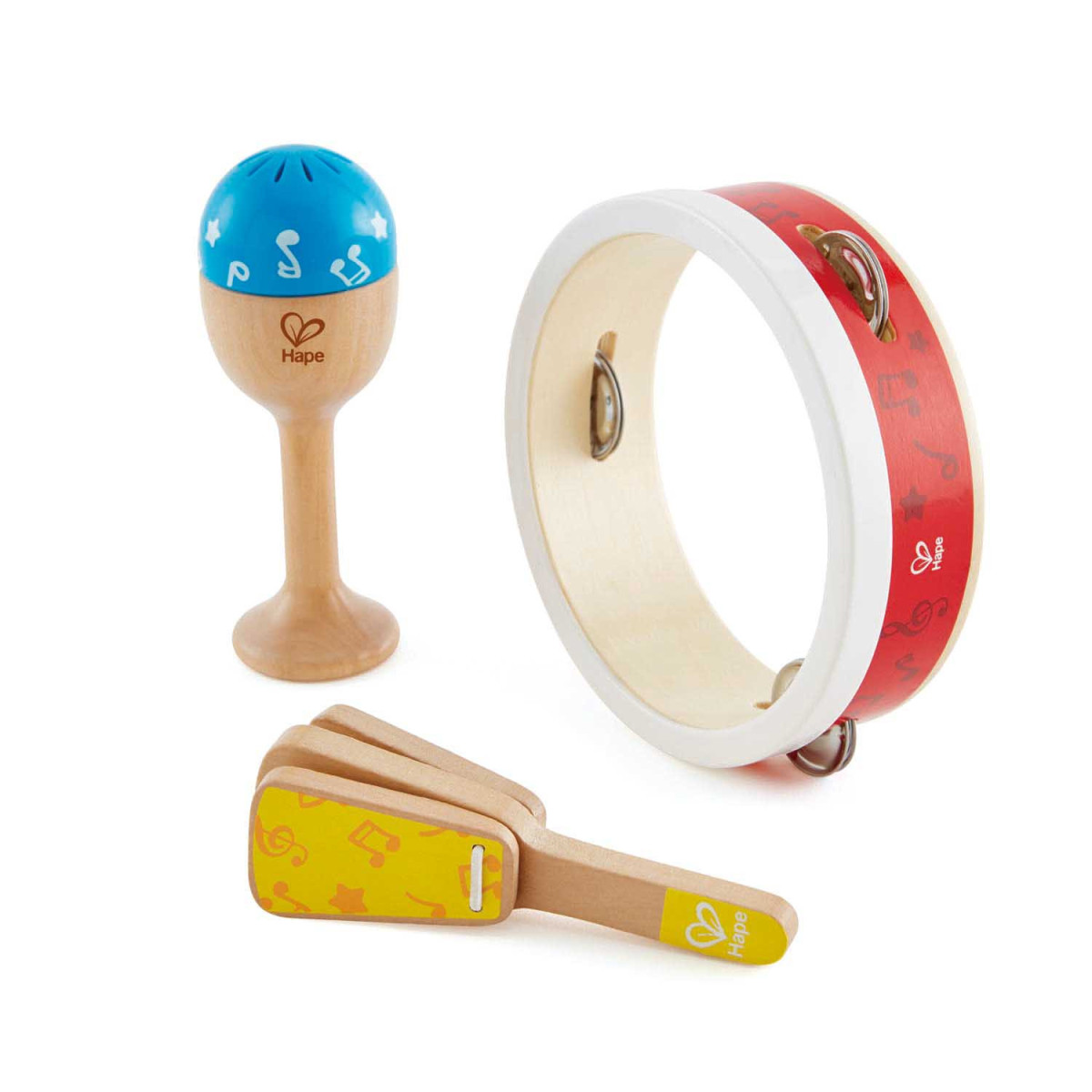 Set de Percusión de 3 Piezas de Juguete Hape