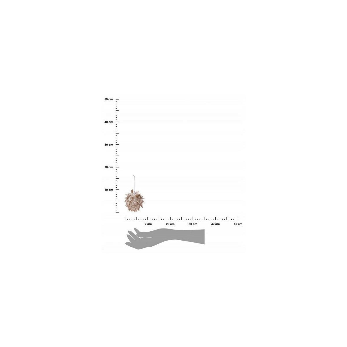 Bola Hoja Dorada 8 cm